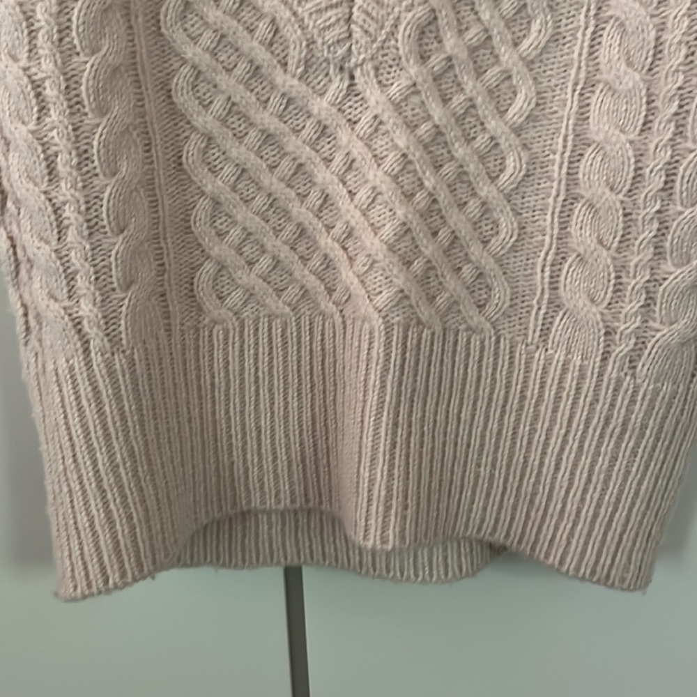 rag & bone wool blend cable knit beige vest, size M - Picture 4 of 7